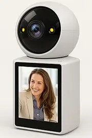 RigWig Dual Screen Security Camera: One Click Call, 4K 6MP WiFi Camera 2-Way Audio with AI Human Detection, Color Night Vision CCTV Video Surveillance, Baby Monitor Camera for Elderly