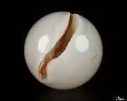 2.5" Agate Geode Hand Carved Crystal Ball/Sphere, Crystal Healing