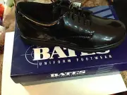 Bates Men's E22141 High Gloss Black Oxford Dress Uniform Shoes Boots NEW 8