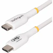StarTech.com 1m White USB-C Charging Cable, USB-IF Certified USB C Cable, 240W PD EPR, USB 2.0 Type-C Laptop Charger Cord, TPE J