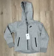 Nike Sportswear Tech Fleece Hoodie Grey FD2979 063 KIDS MEDIUM NWT