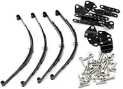 4Pcs 1/10 Leaf Springs Set HighLift Chassis for 1/10 D90 RC Crawler Car Parts Black