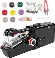 Handheld Sewing Machine, Mini Portable for Quick Stitching-Black