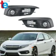 Front Bumper Driving Fog Lights Lamp W/Switch Kit For Honda Civic 2/4 Door 16-18 (for: Honda Civic)