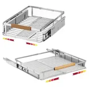2 Pack Expandable Pull Out Cabinet Organizer，11.8~18"x17.3"Cabinet Pull Out S...
