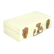 Vintage Style Buxa Metal Storage Rectangular Trunk Storage Chest Off White