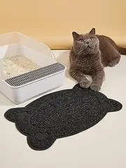 pc Cat Claw Print Cat Litter Mat Suitable for, Cats, Necessary for Raising Cats, ca (Color : Black, Size : One-Size)