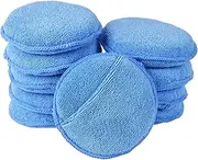 Generic 10Pcs Microfiber Wax Applicate Pads 12.7cm Washable Garage Repair Round with