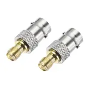 2 Pack SMA Connectors Straight SMA Female BNC Female Gold Nickel-Plated