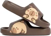[XUNBAI] Men's and Women's Capybara Slides,Cute Capybara Slippers for Indoor Outdoor,Non Slip Quick Drying Shower Shoes,Comfort Cloud Slides Sandals
