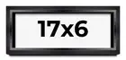 17x6 Shadow Box Frame Black | 1.25 inches Deep Real Wood Contemporary Shadowbox