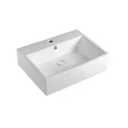 510*425*140mm Gloss White Ceramic Rectangle Wall Hung/Above Counter Basin