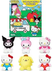 Micro Teenies Hello Kitty and Friends 6 Pack - Miniature Plush Figure, Suffed Animal, Toy Mini Soft Figure for Kids, Girls and Boys Ages 4+