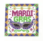 Danji /CH Designs Mardi Gras Mask Handpainted Needlepoint Canvas 1204