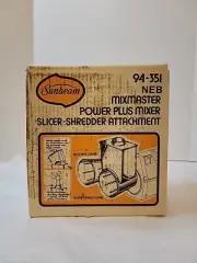 VTG New Sunbeam 94-351 Mixmaster Power Plus Mixer Slicer Shredder Attachment '78