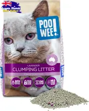 Clumping Cat Litter Lavender 15kg Kitten Odor Control Scoopable Easy Clean