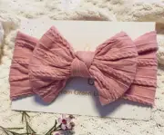 Elastic Stretchy Soft Wide Bowknot Bows Headbands Turban Headband Baby Toddler