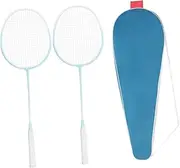 QSTDGVPW Luminous Badminton Rackets Set Badminton Racquet Beginner Training Competition Accessory Nonslip Handle with Organizer Bag