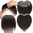 Mens Replacement System Remy Human Hair Toupee Hairpiece Wigs Forehead Thin Skin