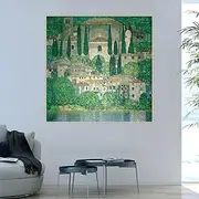 DIY Painting by Numbers for Adults Gustav Klimt《Church in Cassone》 Adults Paint Kits Canvas Gifts Arts Crafts for Home Decor