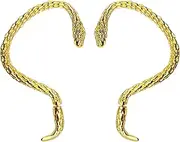 [Taichell] Snake Cuff Earring for Women Men Gothic Gold Snake Shape Earrings Punk Snake Stud Snake Cuff Earring for Girls