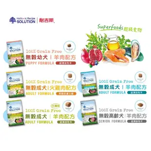 【耐吉斯 SOLUTION】狗 無穀 幼犬／成犬／高齡犬 羊肉／火雞肉 小顆粒／大顆粒 3kg／7.5kg／15kg飼料