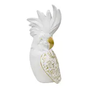 Resin 26.5cm Bohemian Cockatoo Home/Room Decorative Tabletop Figurine MED White