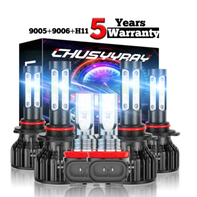 Para For Pontiac Vibe 2009 2010 6PC LED faro + bombillas antiniebla combo Blanco