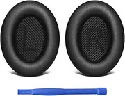Replacement Earpads Cushions for Bose QC35 & QC 35II Headphones, Soft Ear Pads with Noise Isolation Foam & Installation Tool for Bose QC 35/35 II (Black)