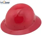 Dynamic Wolfjaw Full Brim Fiberglass Hard Hat 8 Pt Ratchet - Red