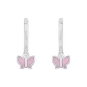 Princess Lillifee Children Earrings Creole Silver Zirconia Butterfly 2037941