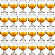 Qunclay 24 Pcs Shot Glasses Cute Cognac Snifter Small Brandy Snifter for Tasting Brandy Drinking Port Glasses for Whiskey Wine Beer (5oz)