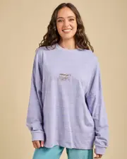 [Billabong] Billabong Women's Original Tides Long Sleeve T-Shirt Size 4 4 Multicolor
