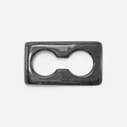 For Honda Civic Type-R FL5 Black Dry Carbon Fiber Rear Cup Holder(Stick on Type)