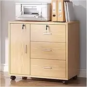Solid wood file cabinet with 3 drawers and keyed storage is perfect for keeping your office organized