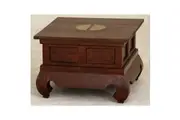 CT Shanghai Solid Mahogany Timber Square Side Table