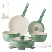 Ceramic Nonstick Pans and Pots Set, Ceramic Cookware Set with Detachable Hand...
