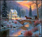 Chart Needlework Crafts DIY - Counted Cross Stitch Patterns - Over the Bridge