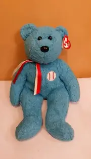 Ty Beanie Buddy Addison the Baseball Bear 2002, Retired & NEW
