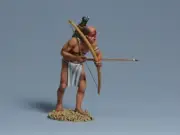 TEAM MINIATURES CHRISTOPHER COLUMBUS CLB6017 ARAWAK INDIAN WALKING WITH BOW #2