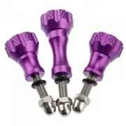 Aluminum Thumb Knob Stainless Bolt Nut Screw Set for GoPro HD Hero 1 2 / 3 / 3+ ST-50 Purple