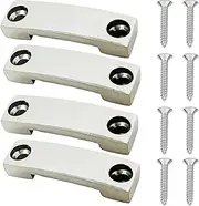(4 Pack) 316 Stainless Steel Bimini Top Strap Pad Eye Footman's Loop SS 316 Heavy Duty for Boat,Kayak,Camper,Truck Tie Downs,etc - Accommodating 1 inch (25MM) Wide Strap Through.