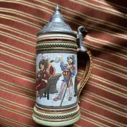 1970s version made by Thewalt STEIN CIRCA 1900 PATRONS IN TAVERN