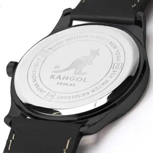 KANGOL 袋鼠 真皮 錶帶 經典 腕錶 38mm 手錶 【KGWT_B001小静精选商行