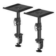 Clamp-on Speaker Stand Desk Mount Set, Height Adjustment, Tilt, Swivel, 9.6 x...