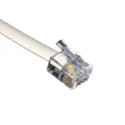 2m Avico Telephone Cord Cable with 6P4C Modular Plugs for Home Phone Modem Fax