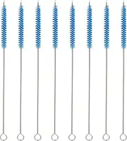 Long Straw Cleaning Brush, Pack of 8 Cleaning Brushes, 20 cm Straw Brush for Easy Cleaning, Milk Hose Brush, Small Cleaning Brush Set for Straws, Teapots and More