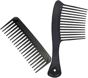 Baluue 2 in 1 Wide Tooth Comb Hairdressing Comb for Women Curly Hair Products Hair Cutting Tool Easy to Use Long-lasting