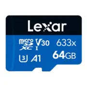 Lexar High-Performance 633x 64GB microSDHC™/ microSDXC™ UHS-I Card BLUE