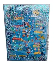 Disney Parks Mickey & Friends Play in the Park Moving Glitter lined Notebook